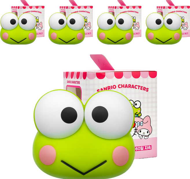 벨르아망 산리오캐릭터즈 빅페이스 차량용 방향제 케로케로케로피, 5개, 플라윗