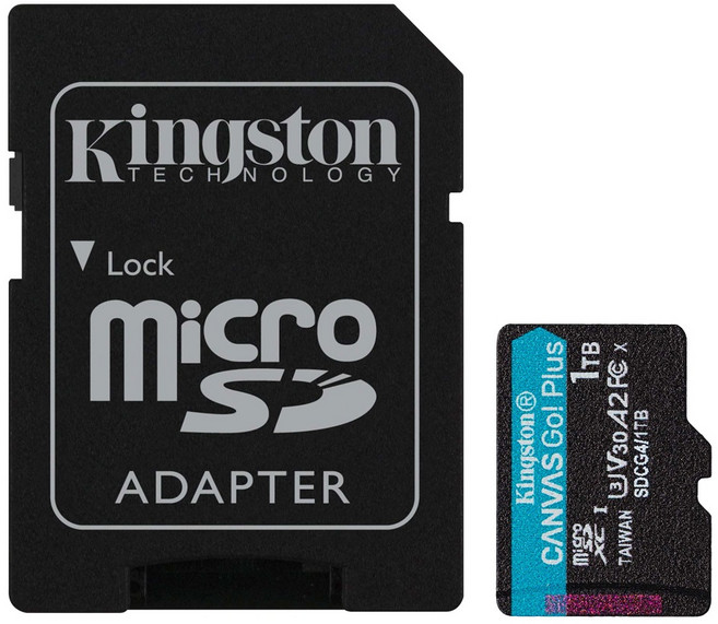 Kingston 金士頓 Canvas Go!Plus microSD A2 U3 V30 記憶卡 附轉卡 SDCG4, 1個, 1TB
