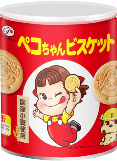 FUJIYA 不二家 Peko娃娃餅乾 保存罐 100g 零食 懷舊 童趣, 1罐