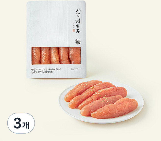 맛의명태자 프리미엄 명란 양념젓갈, 150g, 3개