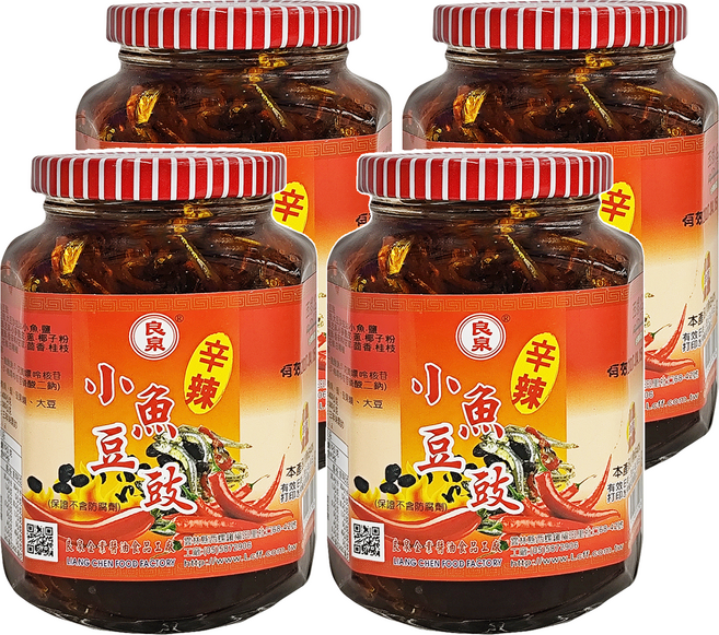 良泉 小魚豆鼓 辛辣, 400g, 4罐