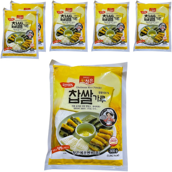청은에프엔비 국산 찹쌀가루, 300g, 6개
