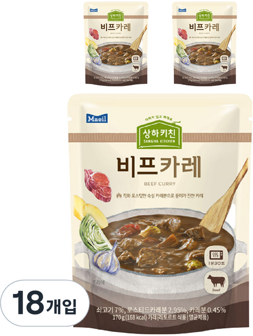상하키친 비프카레, 170g, 18개입
