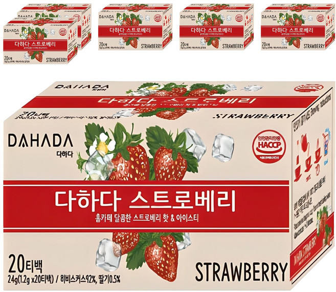 다하다 스트로베리, 1.2g, 20개입, 6개