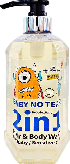 Hallmark 怪獸 2合1洗髮沐浴溫和呵護泡泡露 - 北鼻香 PH 5.5弱酸性, 600ml, 1瓶