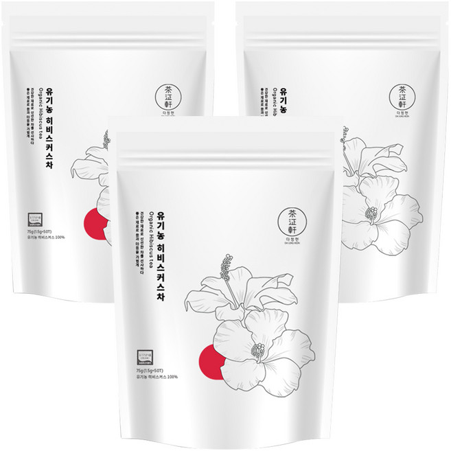 다정헌 유기농 히비스커스, 1.5g, 50개입, 3개