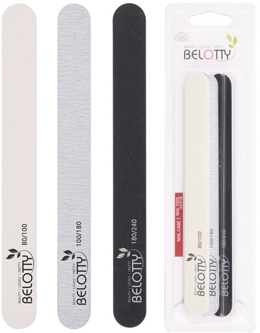 벨로티 고급 손톱샌딩 네일파일 세트, 혼합색상, 1세트