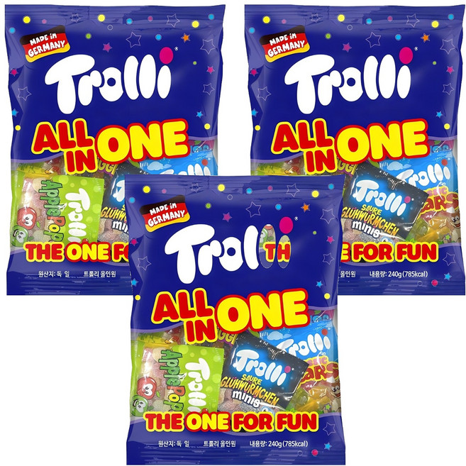 트롤리 올인원 젤리, 240g, 3개