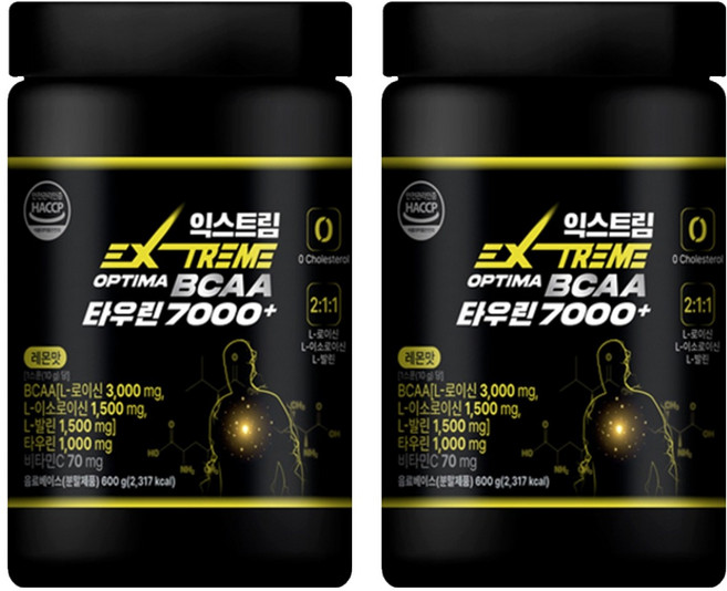 익스트림 OPTIMA BCAA 타우린 7000+, 600g, 2개