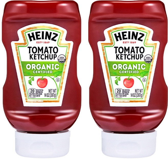 하인즈 유기농 토마토 케찹, 397g, 2개