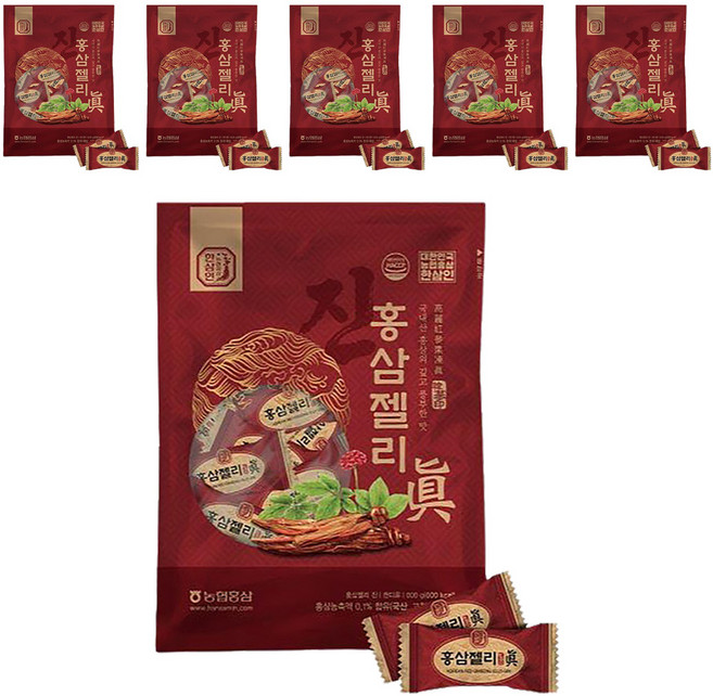 한삼인 홍삼젤리 진, 200g, 6개