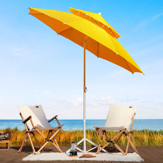 로티캠프 파라솔 플러스 파라솔 꺾임형, 옐로우