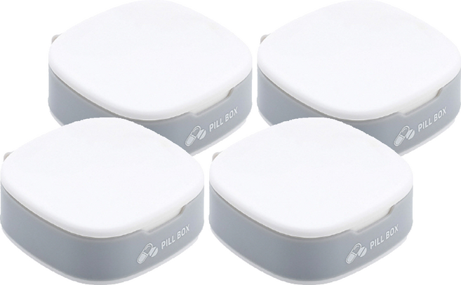 디와이 휴대용 알약 케이스 4칸 화이트, 4개