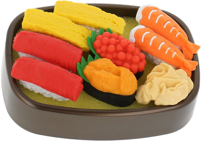iwako 造型橡皮擦 6歲以上適用, 壽司餐盒 多色, 1個