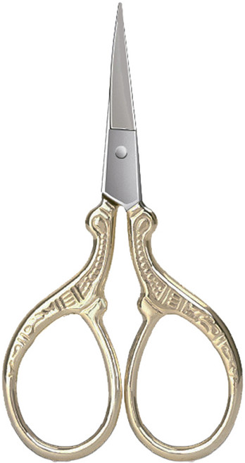 SUNDEN 金色復古壓花鍛造萬用剪 9.1cm*4.5cm 不鏽鋼材質, 1件