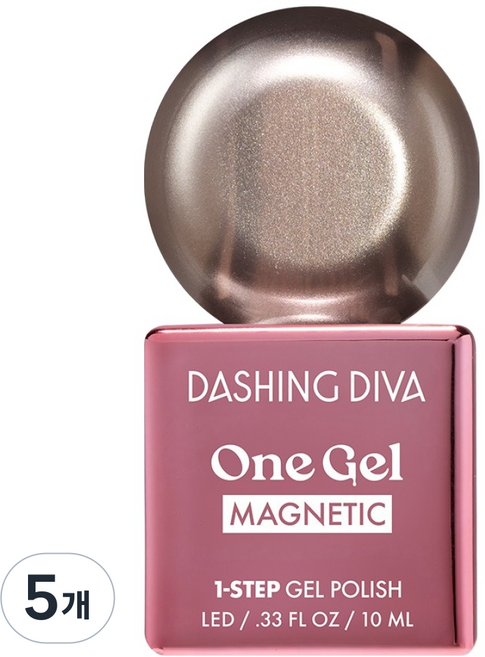 데싱디바 원젤 마그네틱 젤네일 모스 베일, 그레이, 5개, 10ml