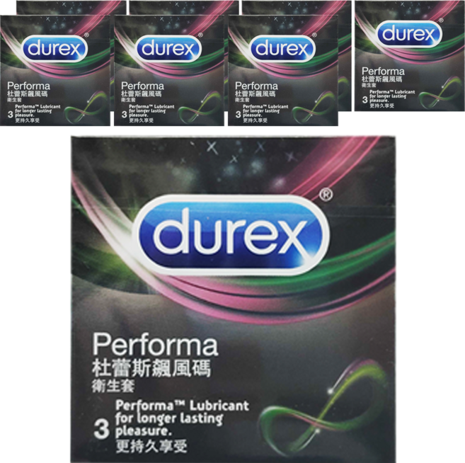 durex 杜蕾斯 飆風碼保險套, 3個, 8盒