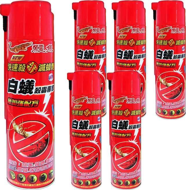 鱷魚 白蟻快速殺蹣滅蟑劑, 600ml, 6瓶