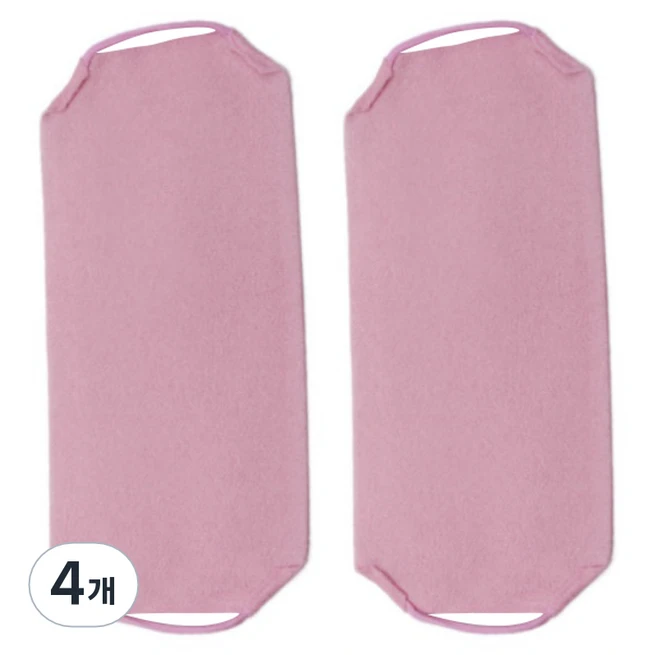 대나무 때타월, 핑크, 1개입, 4개 - 쿠팡