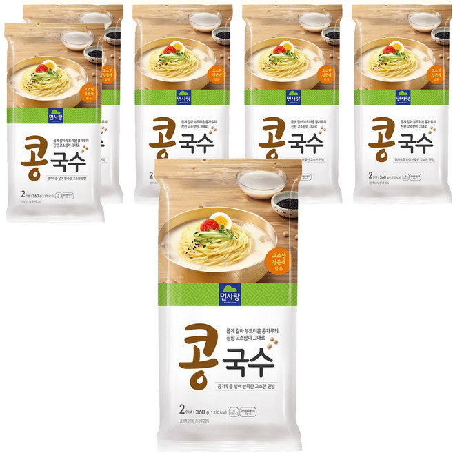 면사랑 콩국수, 360g, 6개