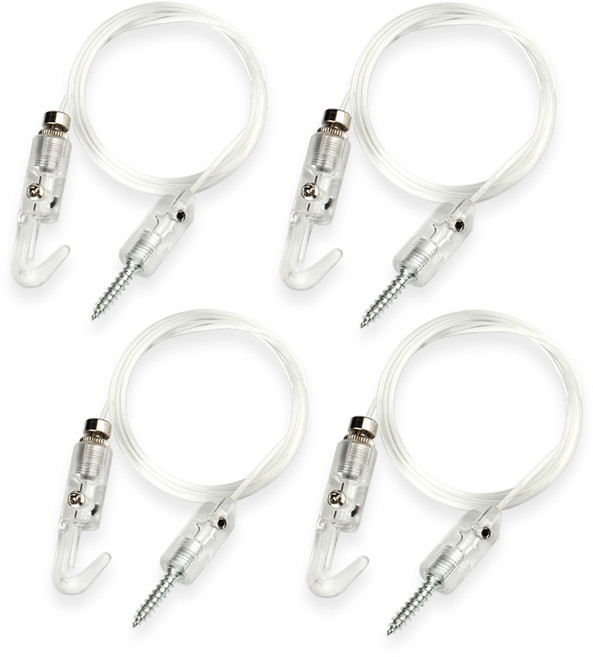 철물백화점 천장 좁은틈 투명 스타 강력 잠금 액자걸이 중, 4개