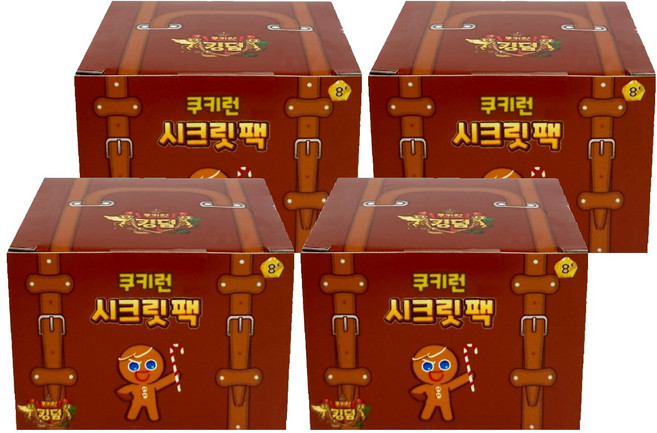 쿠키런 시크릿팩 피규어 랜덤발송, 4개