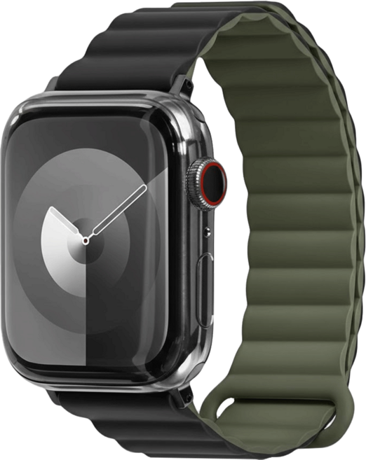 LAUT 萊德 Apple Watch 雙色矽膠錶帶 42/44/45/49mm, 黑色, 1個