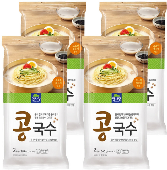면사랑 콩국수, 360g, 4개
