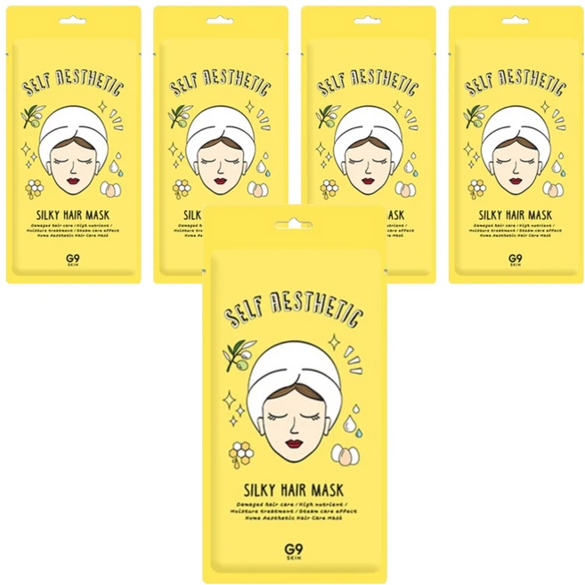 지나인스킨 셀프 에스테틱 실키 헤어 마스크, 30g, 5개 - 쿠팡