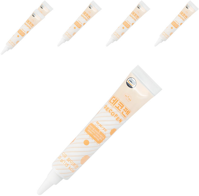 디유 초코 데코펜 화이트, 20g, 6개