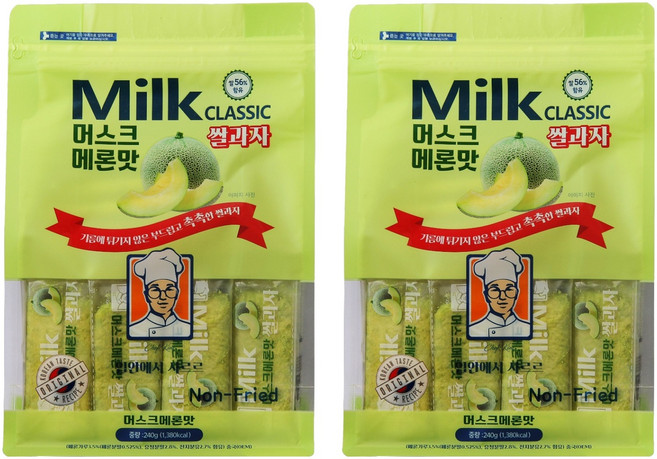 밀크클래식쌀과자 머스크메론맛, 240g, 2개