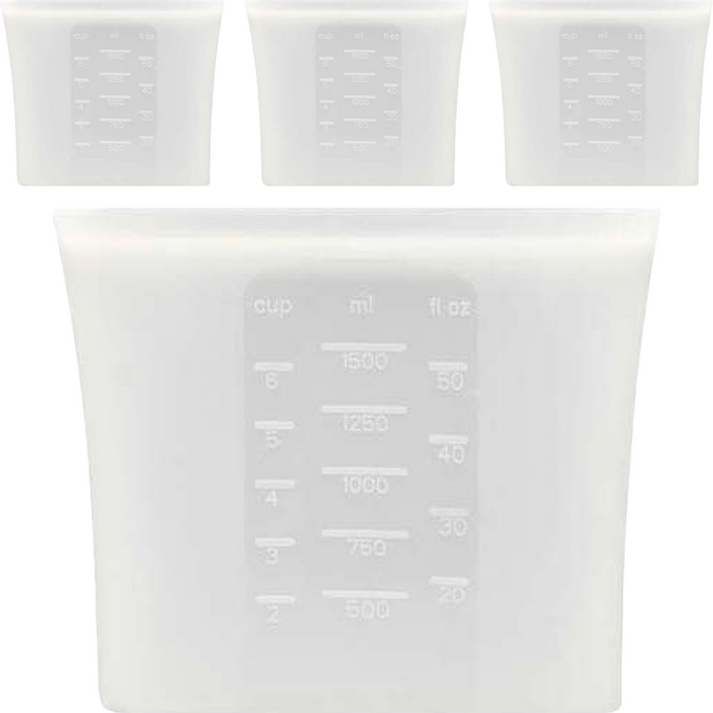 까사라이프 실리콘 지퍼백, 대(L), 4개, 1개입