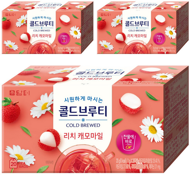 담터 콜드브루티 리치캐모마일, 1g, 20개입, 3개
