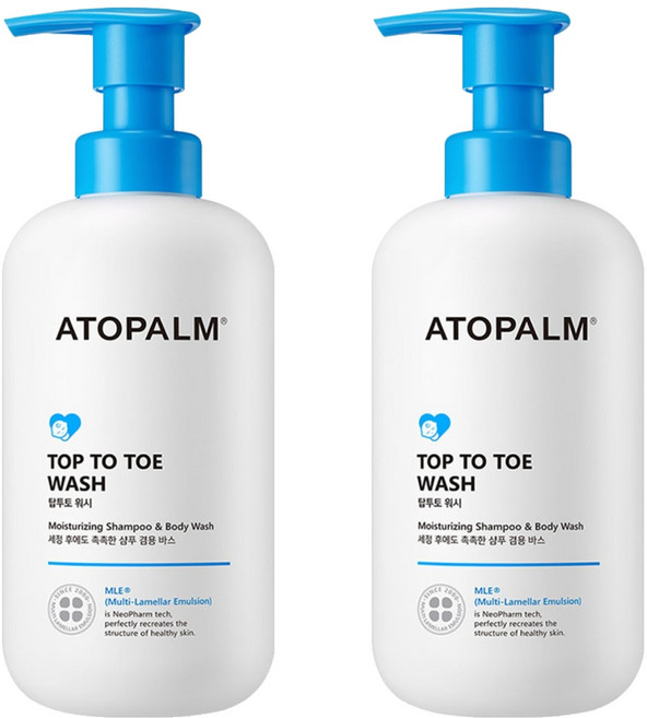 아토팜 유아용 탑투토 워시, 460ml, 2개