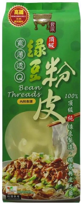 中農粉絲 寶鼎頂級純綠豆粉皮, 200g, 1個