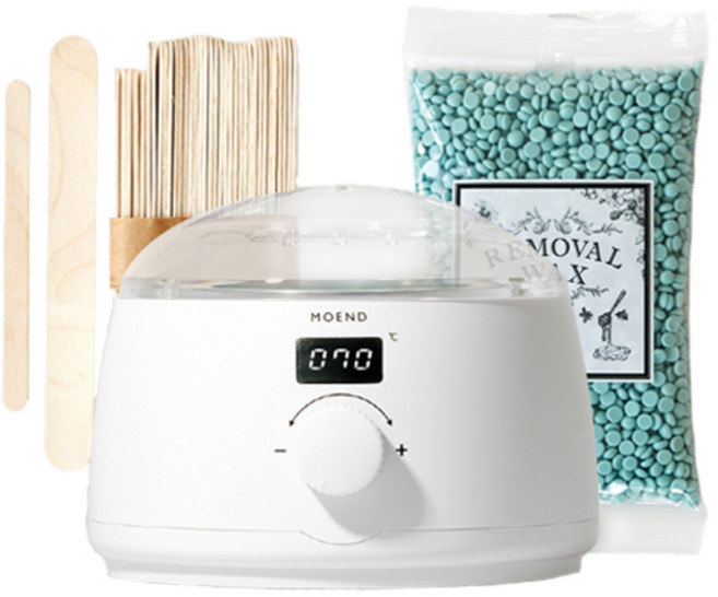 모엔드 셀프왁싱 워머기 + 알로에 하드 왁스 200g + 스파출러 35p 세트, 1개