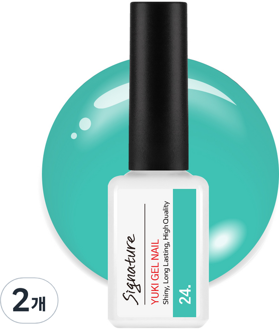 유키 시그니처 젤네일, 24호 민트칸타빌레, 7g, 2개