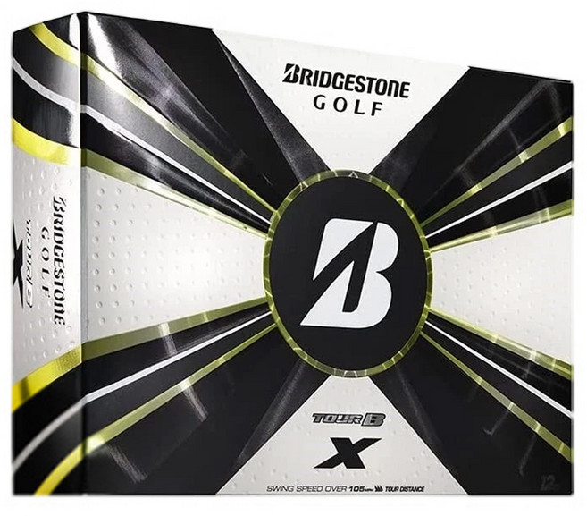 BRIDGESTONE GOLF 新款 TOUR-B X 3層聚氨酯遠距高爾夫球12件組, 白色, 12個裝, 1套