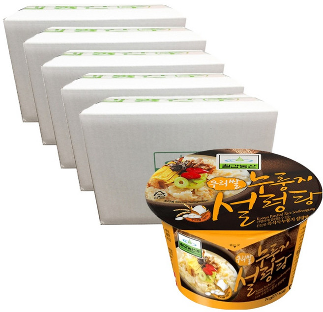 칠갑농산 누룽지 설렁탕, 74g, 20개