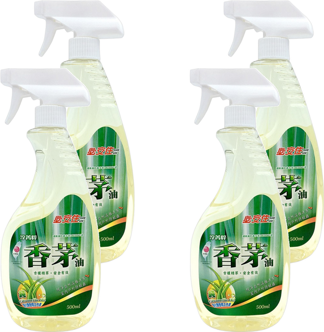 必安住 淳菁粹 香茅油, 500ml, 4瓶