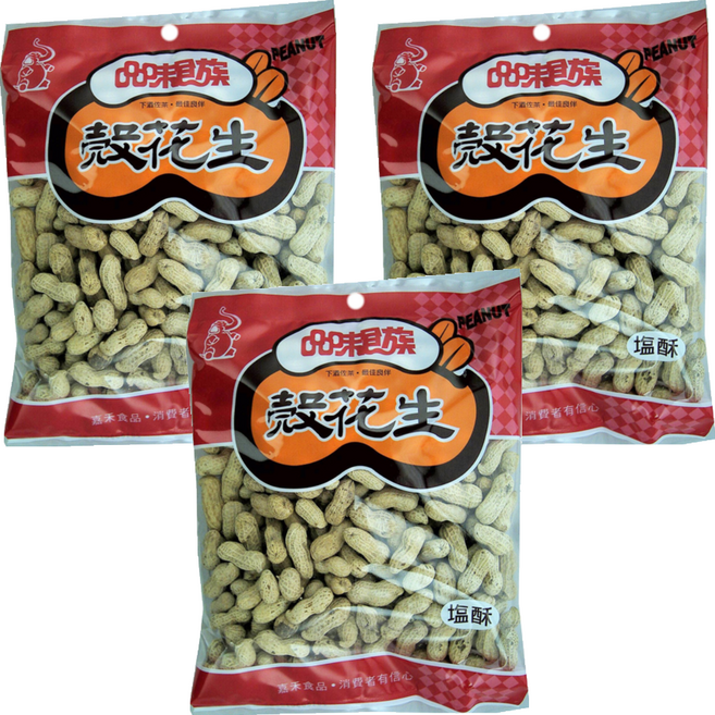 品味食族 大鹽酥花生, 400g, 3包