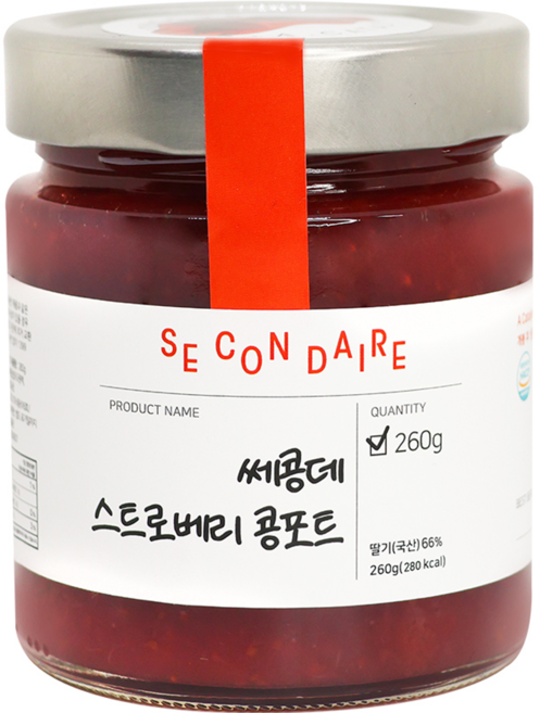 쎄콩데 스트로베리 콩포트, 260g, 1개