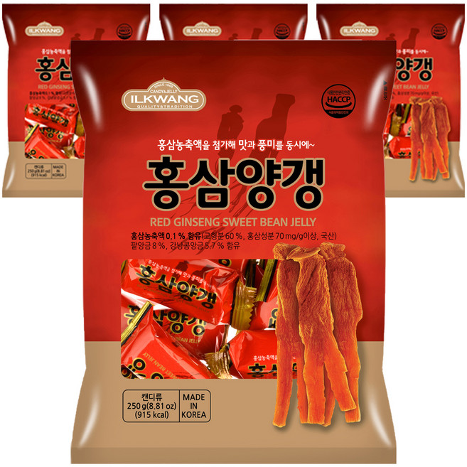일광제과 홍삼양갱, 250g, 4개