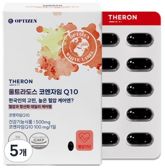 옵티젠 테론 울트라도스 코엔자임 Q10 15g, 5개, 30정