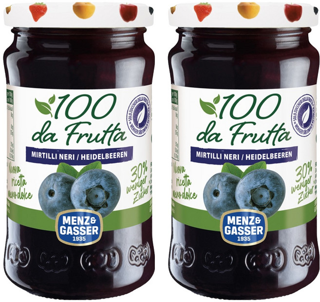 멘즈앤가써 블루베리잼, 2개, 240g