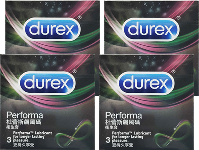 durex 杜蕾斯 飆風碼保險套, 3個, 4盒