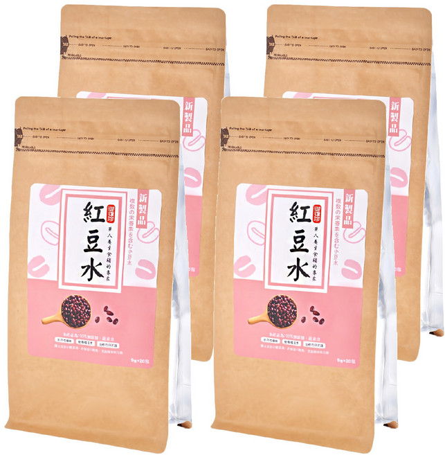 御復珍 紅豆水 Set 20包 純素食 獨立茶包, 9g, 4袋