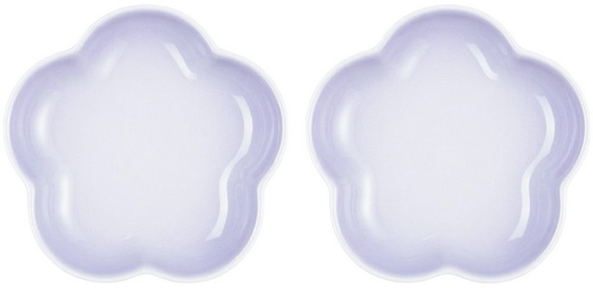 LE CREUSET 瓷器花型盤, 淡粉紫, 2個