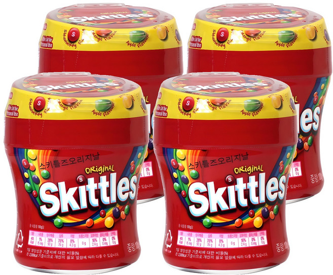 스키틀즈 오리지날 캔디, 4개, 100g