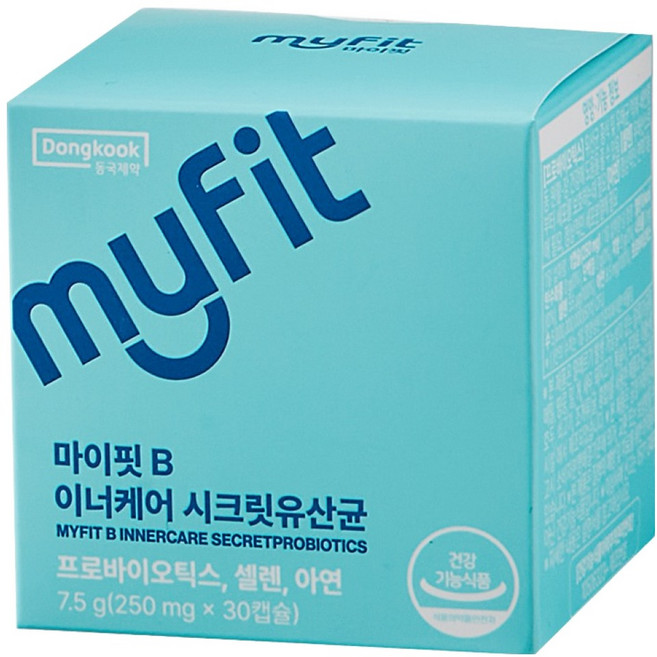 MyFit B 私密處護理秘密益生菌 7.5g, 30錠, 1個